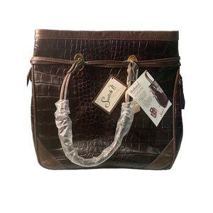 NWT STITCH IT by NAN 100% Vintage Leather Handbag.